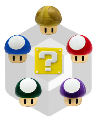 Honguito Mushroom Verde - Holder - Súper Mario Bros 8cm 1