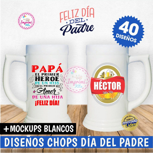 Plantillas Para Sublimar Chops Dia Del Padre Mockup Blanco 1