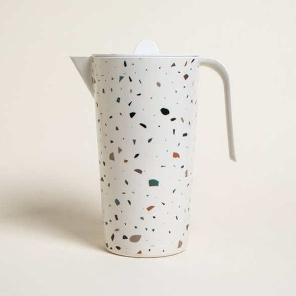 Jarra Fibra Bamboo 1.7 Litros Con Manija Y Tapa Elegante 1