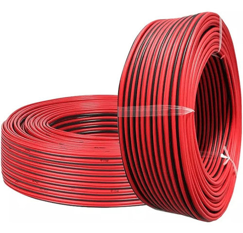 Cable Polarizado 2 X 1mm Rojo Y Negro Bobina 100 Metros Para 1