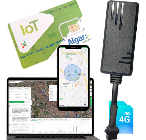 Rastreador Carro Moto 4g Chip M2m Plataforma De Rastreamento 0