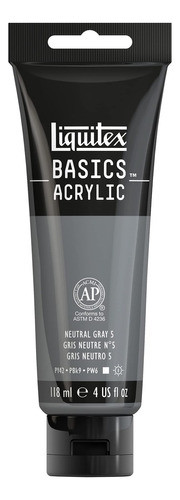 Pintura Acrílica Liquitex Basics, 118ml (4 Oz), Gris Neutro 1