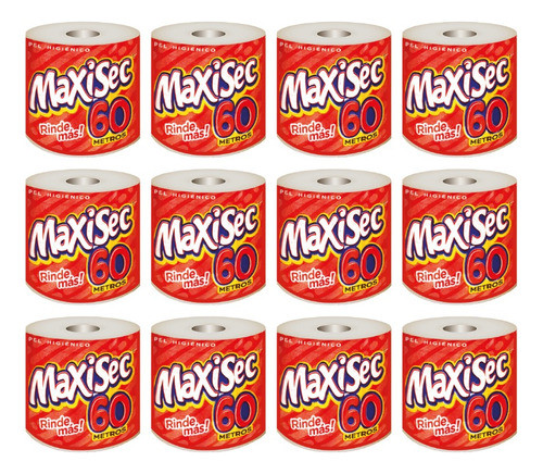 Bolson Papel Higienico 60 Mts 12un Natural Maxisec (7235) 0