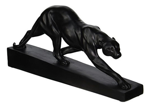 Diseño Toscano Panther On The Prowl Art Deco Estatua, 16 Pul 0