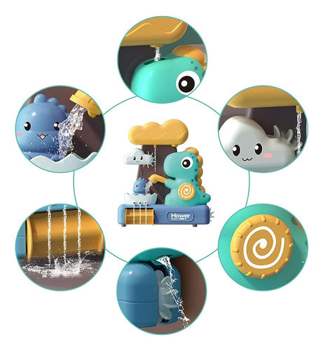 Juego De Baño Bebe Regadera Cascada Lluvia De Agua Con Pala 1