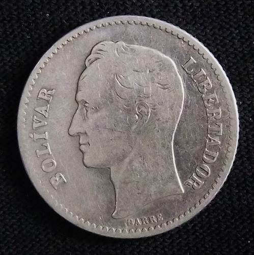 Venezuela 1 Bolivar 1936 Mb Plata Y 22 1
