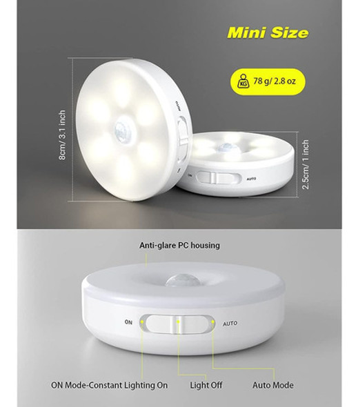Pluralla Motion Sensor Night Light Indoor, Rechargeable Smal 1