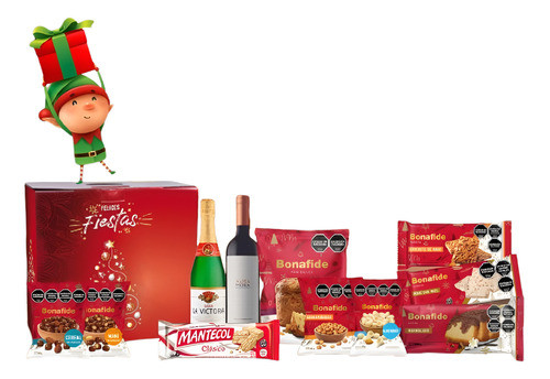 Caja Canasta Navideña Regalo Empresas 11 Productos + Caja 0