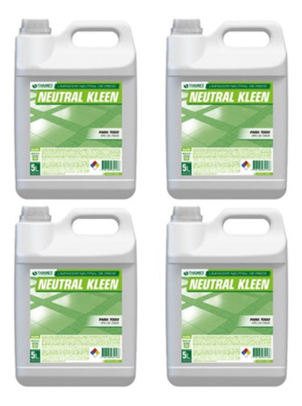 Limpiador Neutral De Pisos Neutral Kleen Thames 5lts. X4 0 Limpiador Neutral De Pisos Neutral Kleen Thames 5lts. X4 0