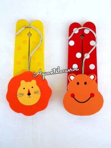 Perchas Infantiles Plegables De Madera X 10 Unidades 0