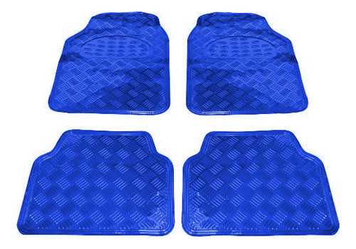 Juego De Alfombras Metalizadas Azul Juego 4 Piezas - Cymaco 0