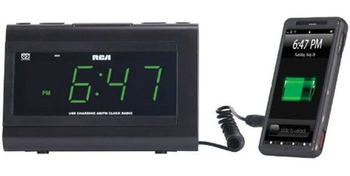 Radio Despertador Dual Rca Con Carga Usb 1