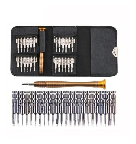 Kit De Destornilladores Por 24 Puntas + Mango Acero Portable 0