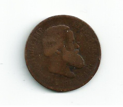 Fk Brasil 20 Reis 1869 Cobre Imperio Don Pedro I I Circulada 1