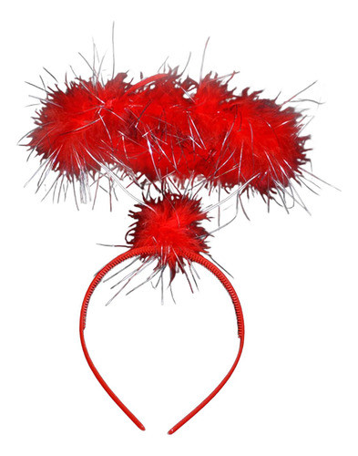 Anjo Vermelho Bandana Pena Halo Headpiece Anjo Traje 0