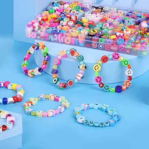 Kit De 1000 Cuentas De Arcilla Polimerica Para Pulseras 1