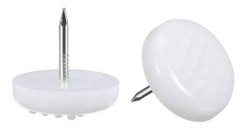 Patín Deslizador Pvc Blanco Con Clavo Simple 16mm X 500 Unid 0
