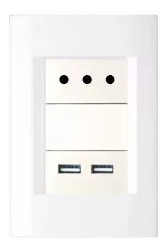 Plaqueta Completa Civil Kalop + Toma 3 En Línea + Tomas Usb 0