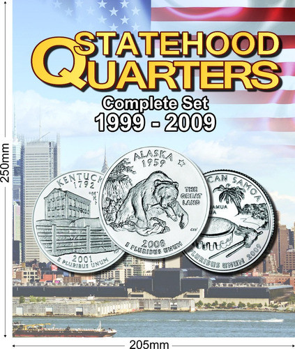 Álbum Moeda Eua Estados + Parks + Quarter Dollar 1932 A 2021 0