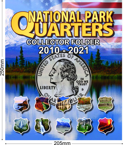 Álbum Moeda Eua Estados + Parks + Quarter Dollar 1932 A 2021 1