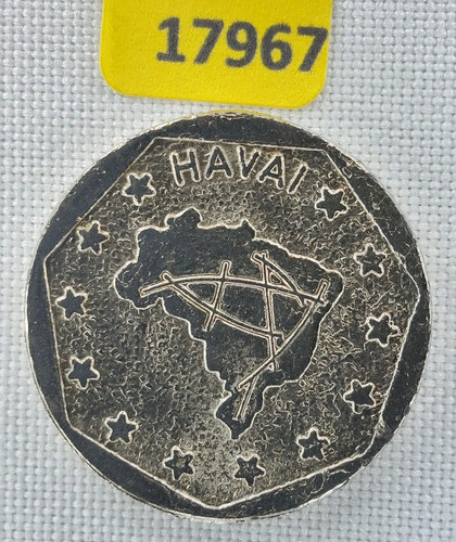 17967 Antiga Ficha Casino Havai Metal 0