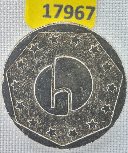 17967 Antiga Ficha Casino Havai Metal 1