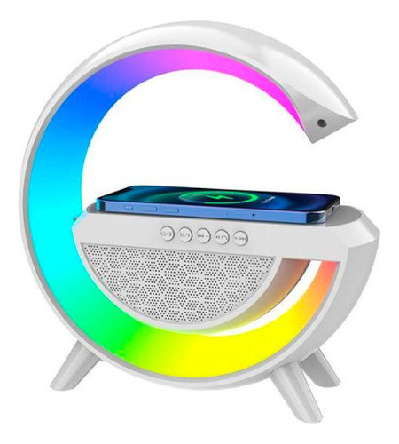 Carregador Estação Wireless Indução Qi Luminária Led Rgb 0