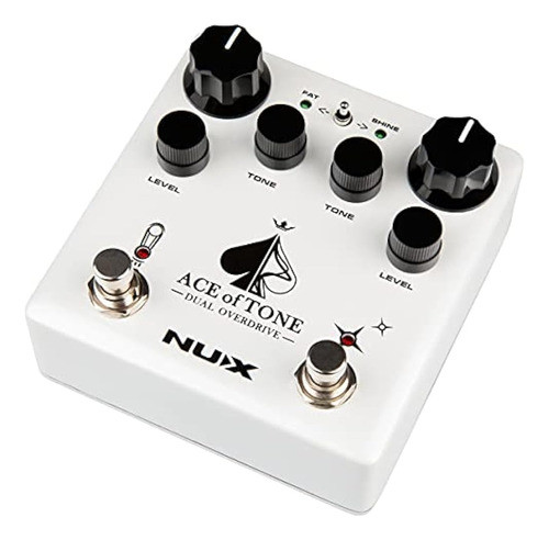 Nux Ace Of Tone Dual Overdrive Pedal Apilado Con Tubeman Mki 1