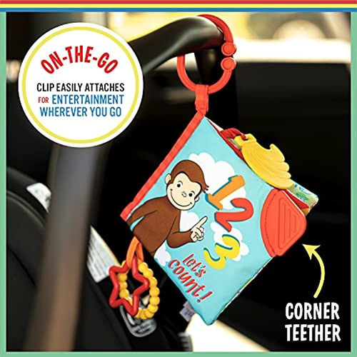 Kids Preferred Curious George Soft Book Con Mordedor Y Arrug 1