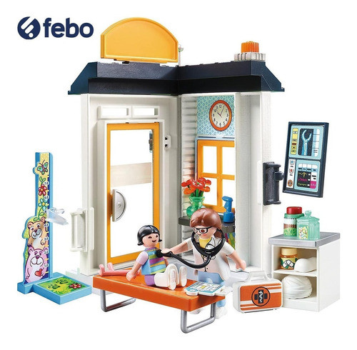 Playmobil City Life Starter Pack Pediatra Para Niños Febo 1