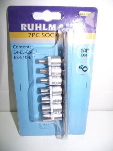 Juego Tubos Bocallaves Torx Hembra 1/4 7p Ferreteria Vazquez 0