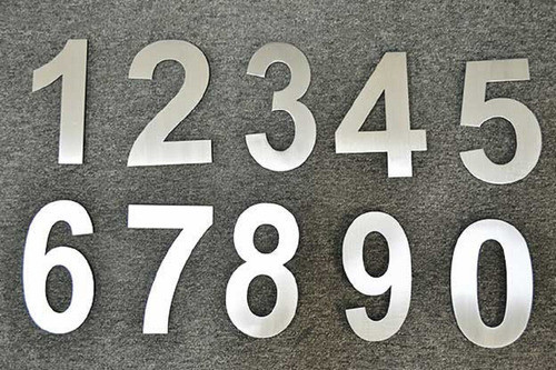Numero Acero Inox 150mm Numeración Piso Domicilio Cartel 0