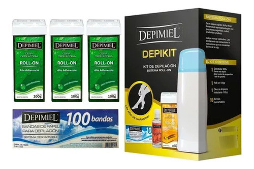 Depikit Con 3 Roll-on Alta Adherencia Y Bandas Depimiel 0