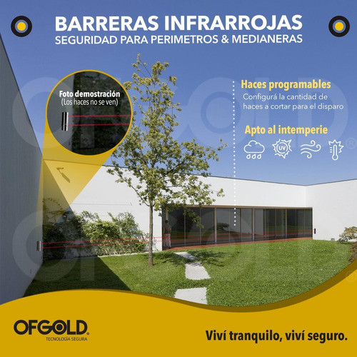 Barrera Infrarroja 100mts Exterior 2 Haces Cygnus Bir2-100m 1