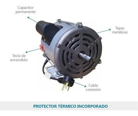 Motor Hormigonera  3/4hp 1500rpm 220v - Marca Weg 1