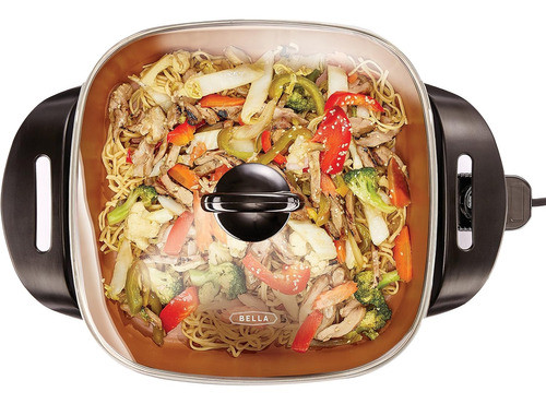 Sartén Eléctrica Bella C/capa De Titanio Cobre 1200w 12x12in 0