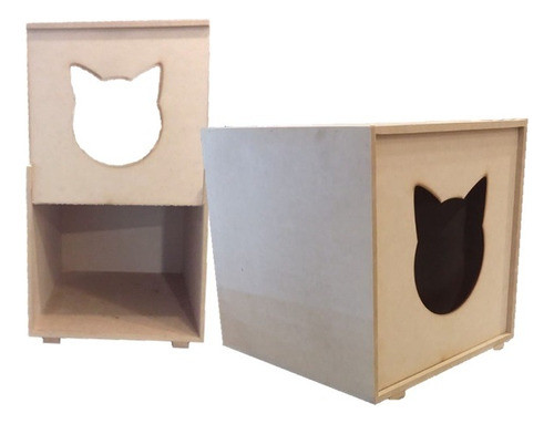 1 Caja Cucha Para Gatos Fibrofacil C/tapa Corrediza 35x35cm 0