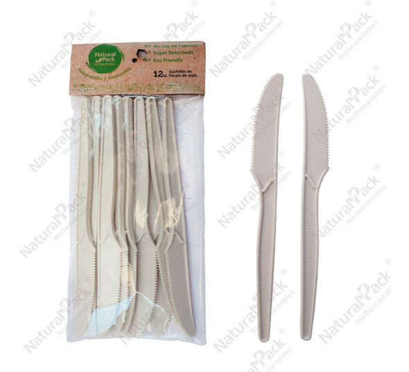 Cuchillo Natural Pack Bio Descartables Pack X12 Unidades 0