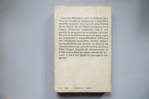 Les Onze Mille Verges Guillaume Apollinaire 1970 1