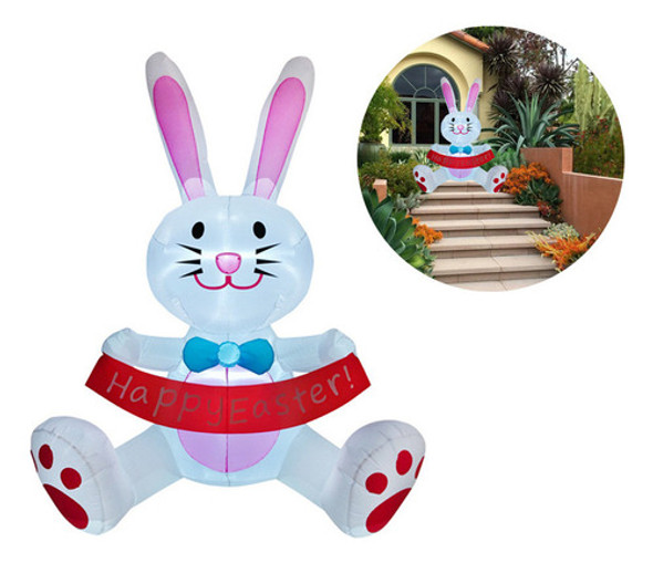 Modelo De Coelhinho Da Páscoa Inflável, Decoração Jardim Us 0