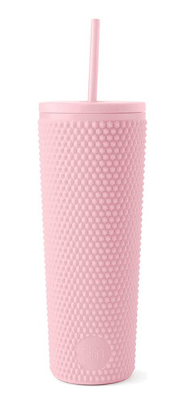 Vaso Simple Y Moderno De Plástico Mate Con Tapa Y Pajita | T 1
