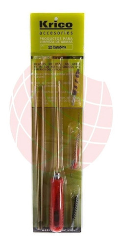 Krico Kit Limpieza Baqueta De Bronce Carabina .22 0