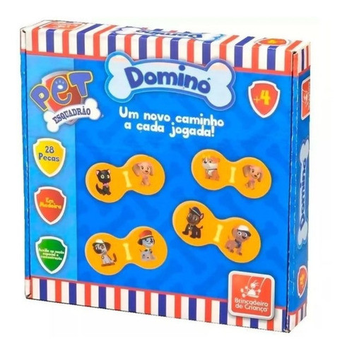 Dominó Esquadrão Pet - Brincadeira De Criança 0