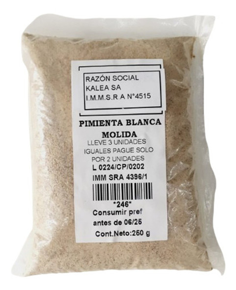 Pimienta Blanca Molida 250 G Lleve 3 Pague Solo 2 0