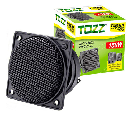 Tweeter Piezo Elétrico Quadrado 75rms 150w - Tozz C/10 Peças 0