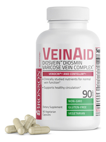 Suplemento Complexo De Varizes Bronson Veinaid 90 Cápsulas 0
