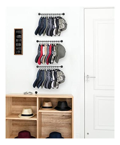 Mkono - Juego De 3 Percheros Para Pared Con 30 Ganchos Para 1