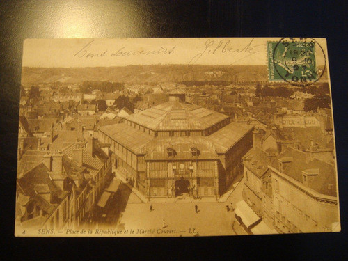 Postal Place De La Republique Sens Francia 0
