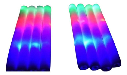 Barras Espuma Led 50 Und + 50 Pulseras Luminosas Cotillon 0