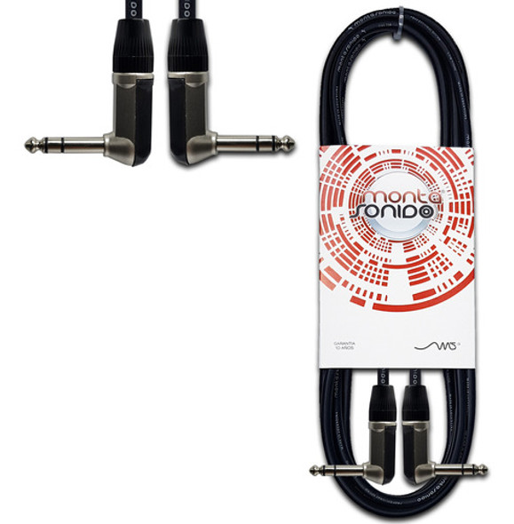 Cable Plug Trs Codo A Plug Trs Codo 90 L Balanceado 1 Metro 0